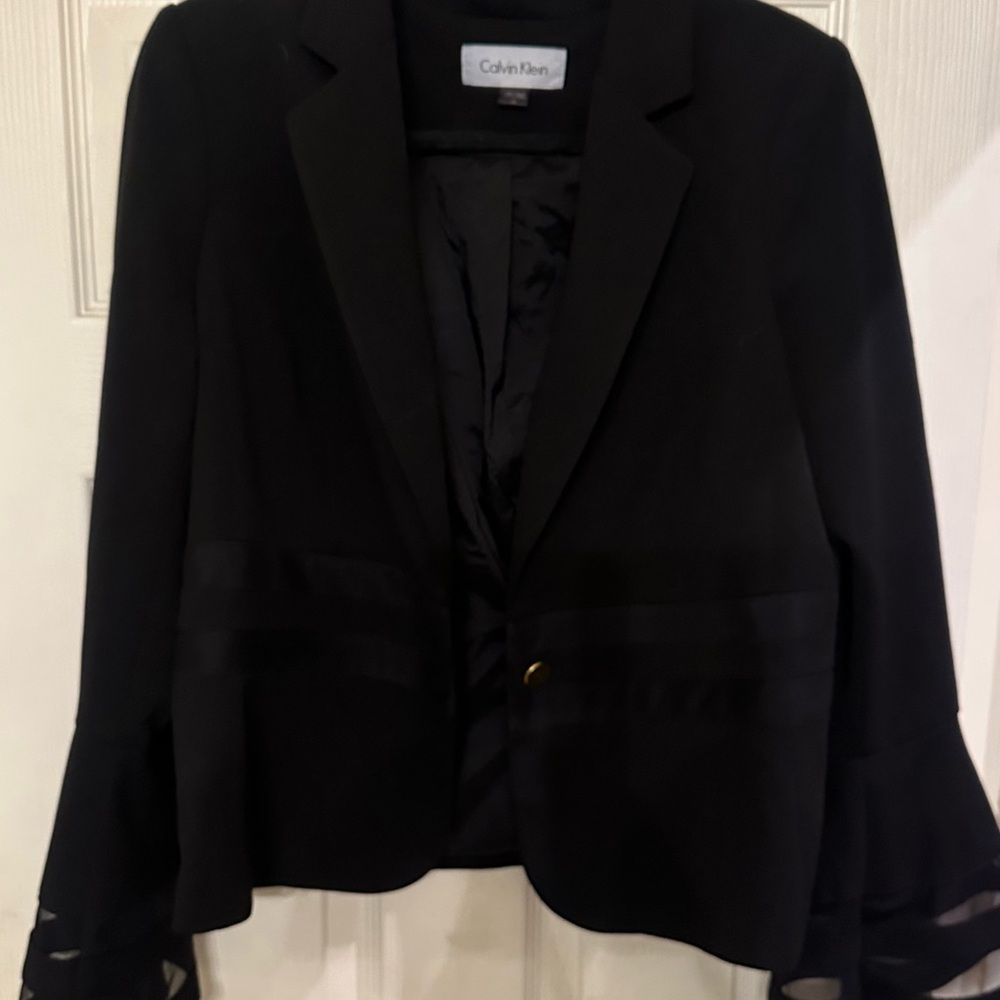 Calvin Klein Black Single-Button Blazer